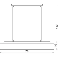 Pendelleuchte Holz Metall Schwarz L:76 cm GU10 wohnlich