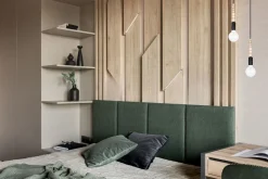 Pendelleuchte Holz Metall Schwarz E27 Ø14 cm wohnlich