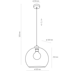 Pendelleuchte in Bernstein KALETE Esstisch Lampe