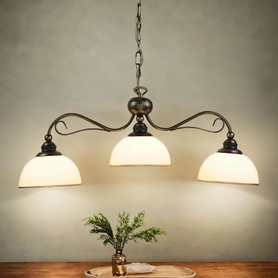 Pendelleuchte in Braun antik L:74cm Esstisch Lampe