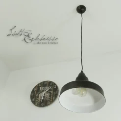 Pendelleuchte Industrial aus Metall Ø 26 cm Braun antik