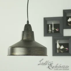 Pendelleuchte Industrial aus Metall Ø 26 cm Braun antik