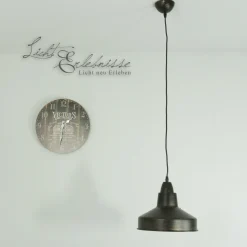 Pendelleuchte Industrial aus Metall Ø 26 cm Braun antik