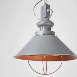 Pendelleuchte Industriedesign Esstisch in Grau Kupfer