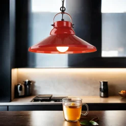 Pendelleuchte IRON in Rot