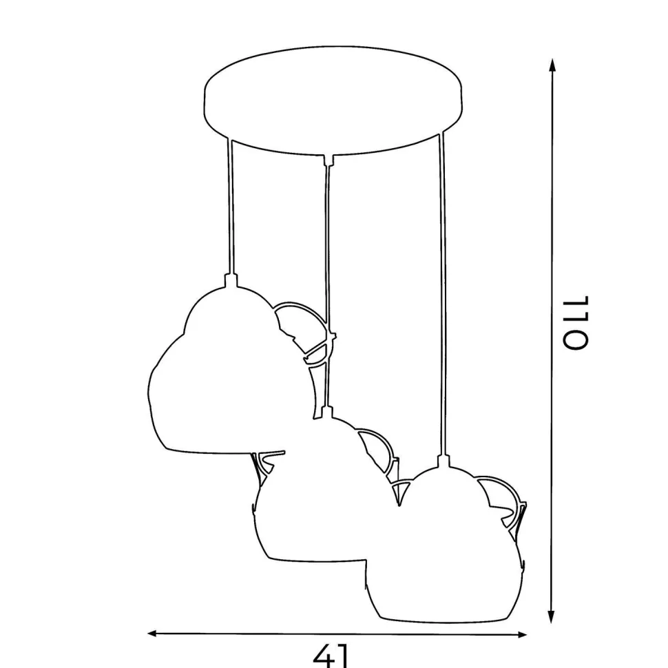 Pendelleuchte Kinderzimmer 3x E27 Glas Metall verstellbar Bunt