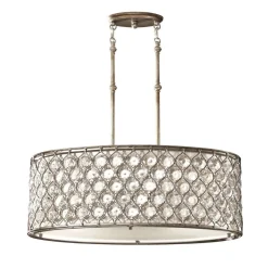 Pendelleuchte Kristall blendarm oval Über Esstisch