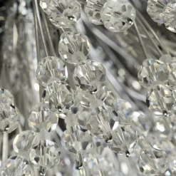 Pendelleuchte Kristall 7-flammig G9 D: 40 cm Glas Metall