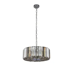 Pendelleuchte Kristall rund D: 50 cm 5x E27 Art Déco