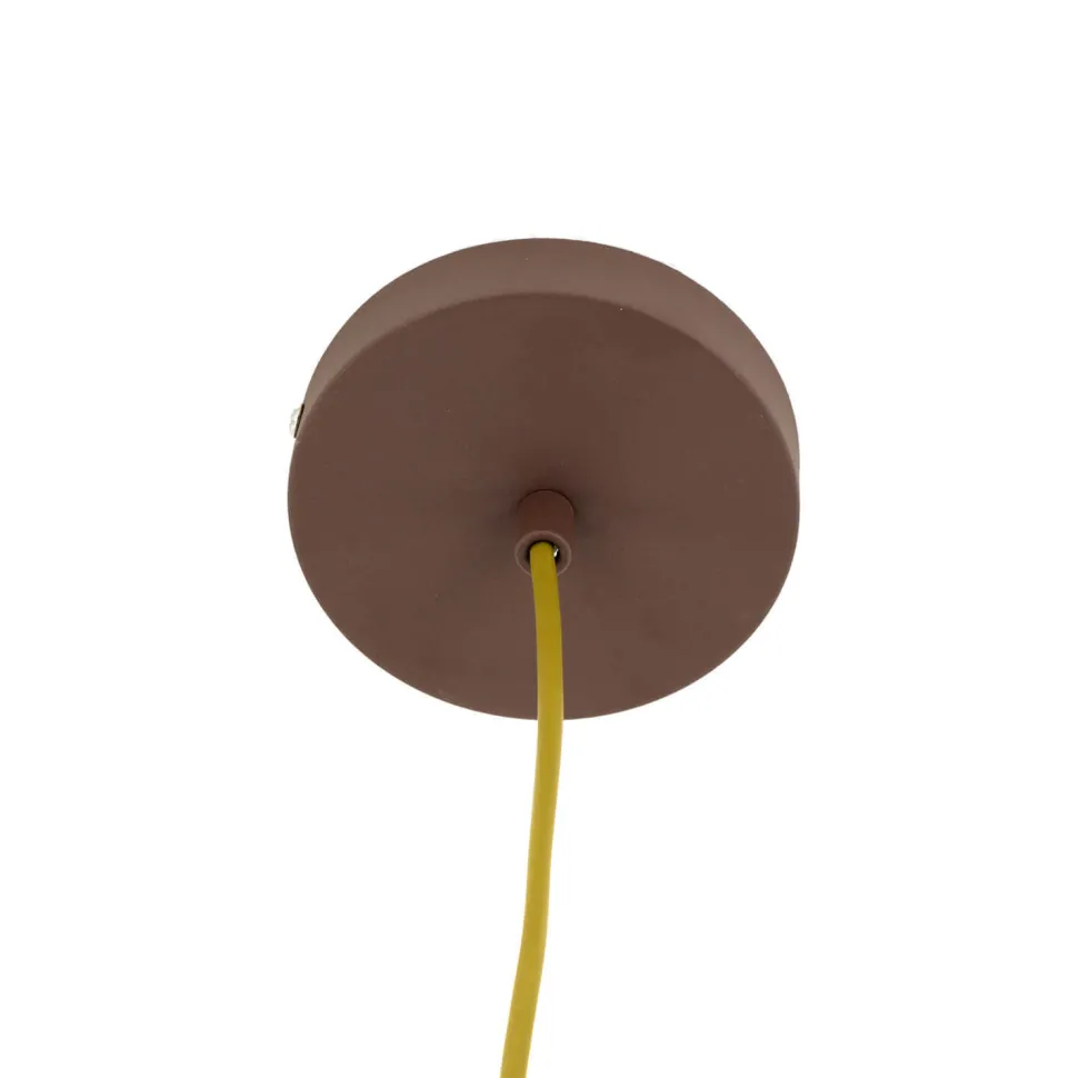 Pendelleuchte Kugel Geflecht Braun rund Ø 39 cm Metall