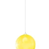 Pendelleuchte Kugel Schirm Glas Gelb E27 BILBAO