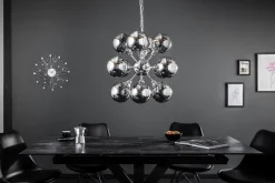 Pendelleuchte Kugel Schirme in Silber Modern Design