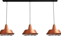 Pendelleuchte Kupfer Ziergitter Ø35cm 3xE27 PRATO