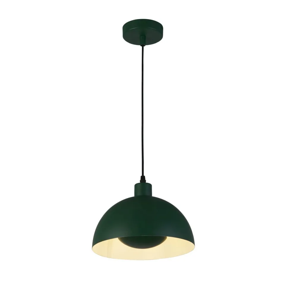 Pendelleuchte Loft E27 Ø40 cm rund Metallschirm in Grün