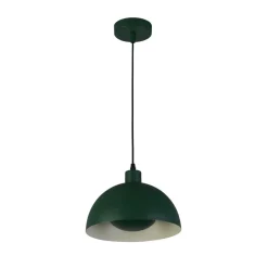 Pendelleuchte Loft E27 Ø40 cm rund Metallschirm in Grün