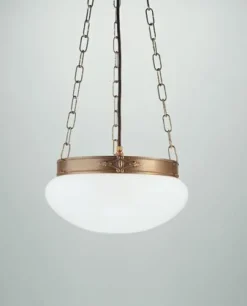 Pendelleuchte Messing Glas blendarm E27 Ø30 cm rund