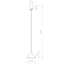 Pendelleuchte Metall Ø 20,5 cm Hellgrau GU10 verstellbar