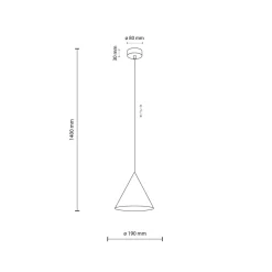 Pendelleuchte Metall Ø 19 cm verstellbar Gelb E27
