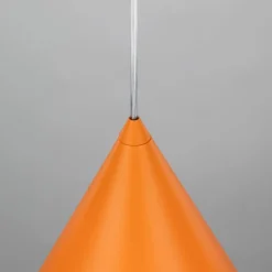 Pendelleuchte Metall Ø 25 cm H: 160 cm verstellbar Orange E27