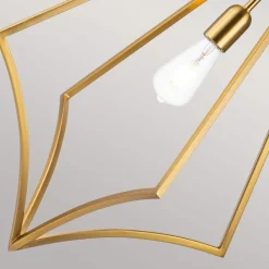 Pendelleuchte Metall B: 48,9 cm in Messing E27 verstellbar