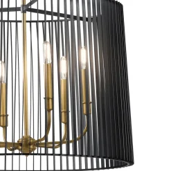 Pendelleuchte Metall D: 66 cm H: max. 155 cm rund 6x E14