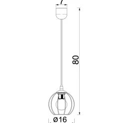 Pendelleuchte Metall Draht Schwarz Ø16 cm rund E27