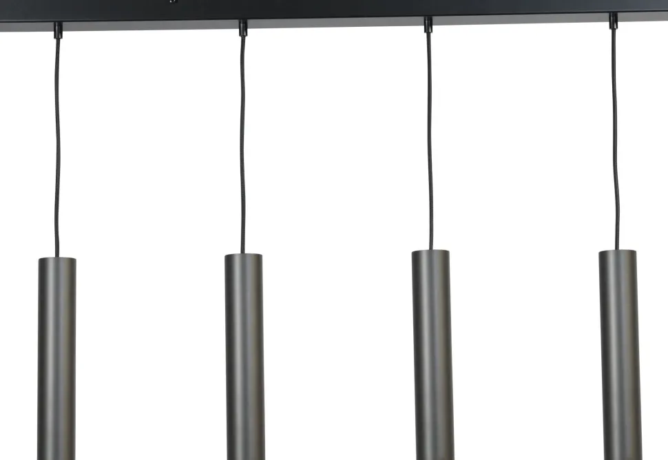 Pendelleuchte Metall 3-flammig Schwarz Zylinder GU10