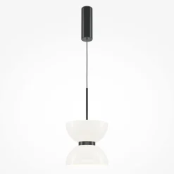 Pendelleuchte Metall Glas LED Ø 22 cm H: max. 350 cm