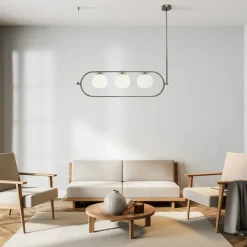 Pendelleuchte Metall Glas E14 H: max. 137 cm 3-flammig