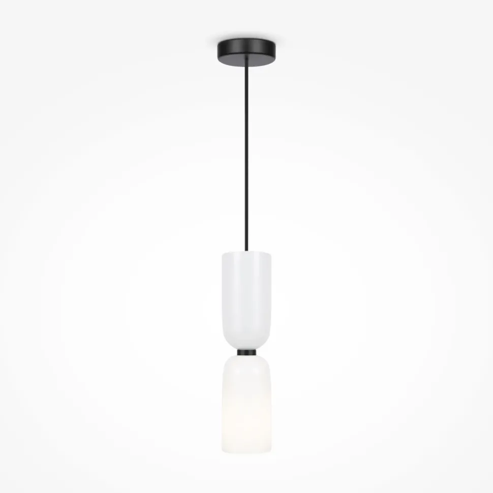 Pendelleuchte Metall Glas rund D: 8 cm H: max. 232 cm