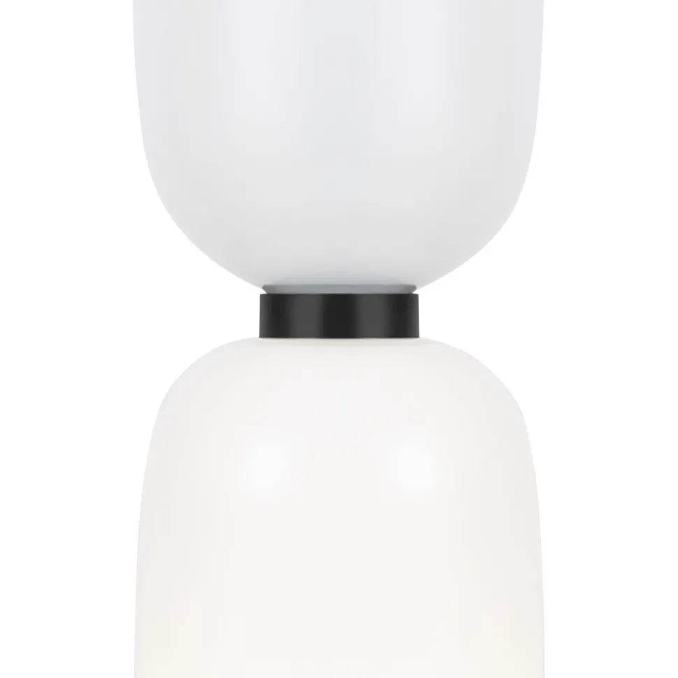 Pendelleuchte Metall Glas rund D: 8 cm H: max. 232 cm