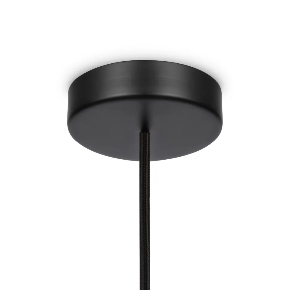 Pendelleuchte Metall Glas rund D: 8 cm H: max. 232 cm