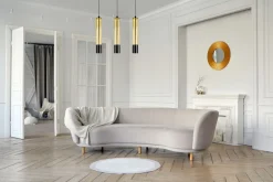 Pendelleuchte Metall GU10 L:55 cm Schwarz Gold 3-flmg