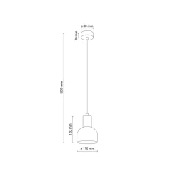 Pendelleuchte Metall Holz Ø 11,5 cm klein E27 Skandinavisch