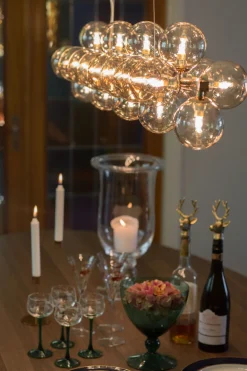 Pendelleuchte Metall Rauchglas 122 cm lang für 24x G9