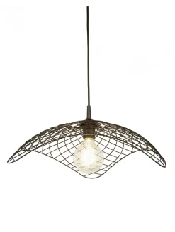 Pendelleuchte Metall Schwarz Ø 53 cm Draht Schirm