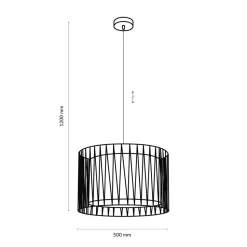 Pendelleuchte MINA Schwarz 1-flmg Doppelschirm