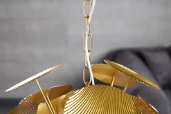 Pendelleuchte Modern 6-flammig Gold Metall E14 elegant