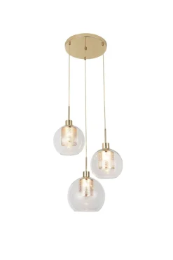 Pendelleuchte Modern in Gold 3-flammig E27 Küche