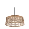 Pendelleuchte Rattan E27 groß Ø 79 cm rund in Natur Boho