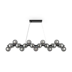 Pendelleuchte Rauchglas Metall G9 H: max. 133,9 cm