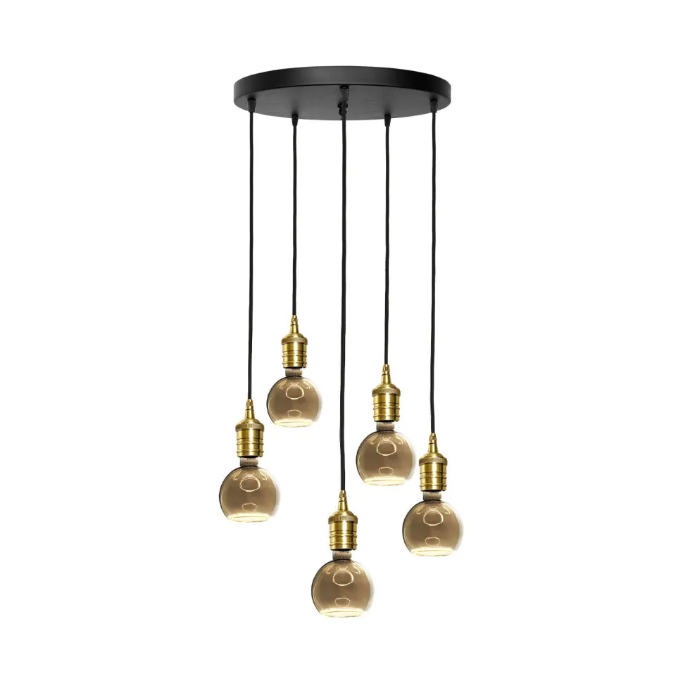 Pendelleuchte rund Ø 40 cm Messing Eisen verstellbar