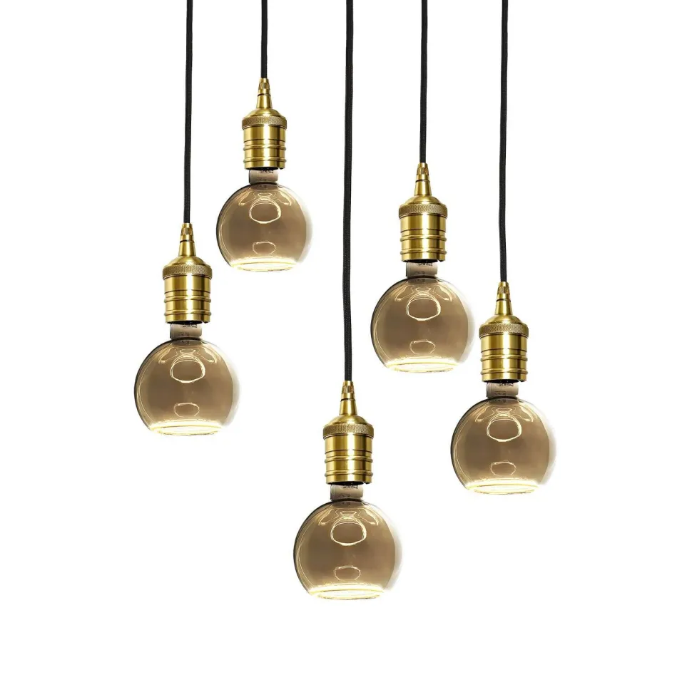 Pendelleuchte rund Ø 40 cm Messing Eisen verstellbar