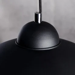 Pendelleuchte rund Ø55cm Retro Schwarz Gold