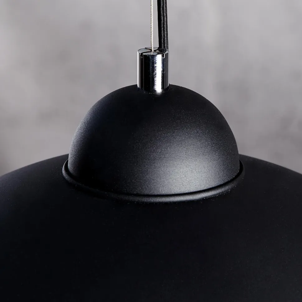 Pendelleuchte rund Ø55cm Retro Schwarz Gold