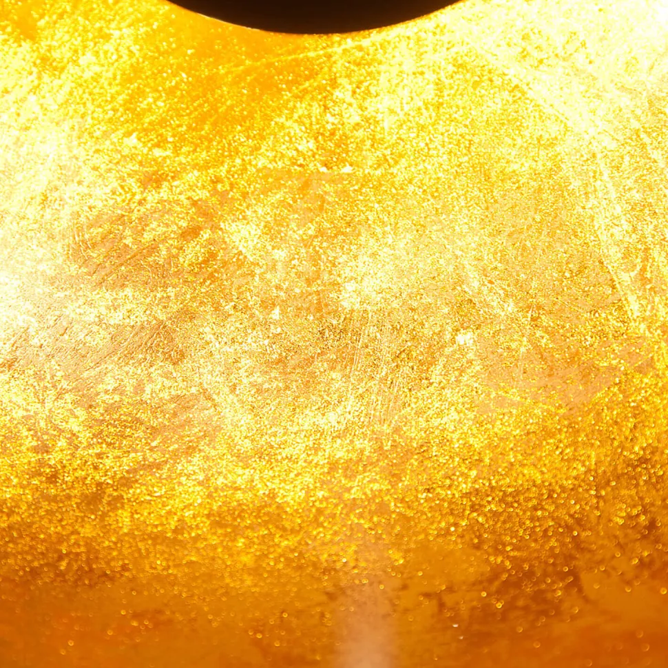 Pendelleuchte rund Ø55cm Retro Schwarz Gold