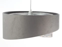 Pendelleuchte rund D: 50 cm Stoff Velours Optik KARIM