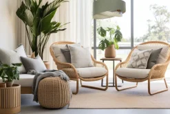 Pendelleuchte rund D: 40 cm E27 Grün Weiß Floral verstellbar