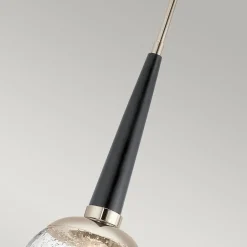 Pendelleuchte rund D: 19,5 cm E27 Kugelschirm Regenglas