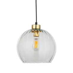 Pendelleuchte rund Glas Ø 25 cm höhenverstellbar E27